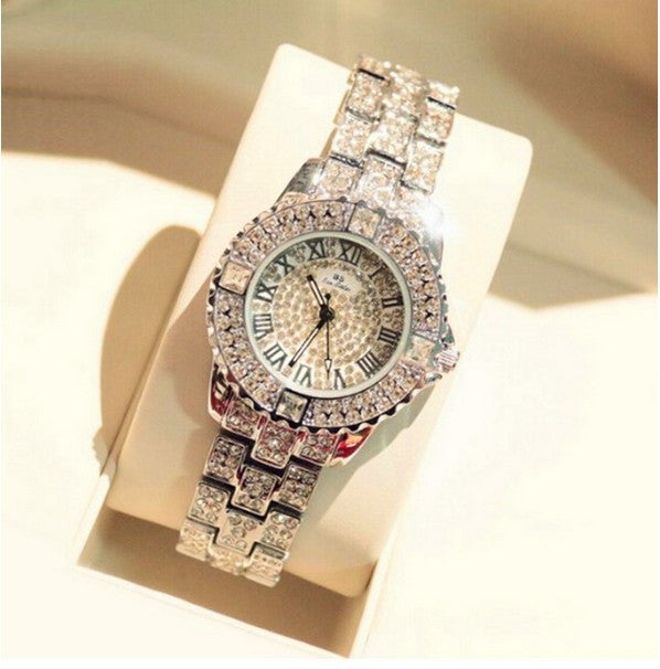 New Women's Rhinestone Watches Lady Dress Women's Diamond Watch Luxury Brand Bracelet Wristwatch Ladies Quartz Crystal Clocks 