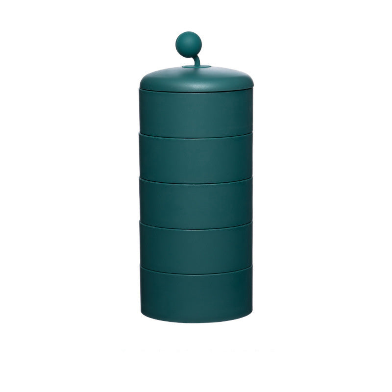 Boîte de rangement pour bijoux, organisateur de maquillage, présentoir pour boucles d’oreilles, bracelets et colliers, grande boîte en plastique à grande capacité avec rotation à 360 degrés