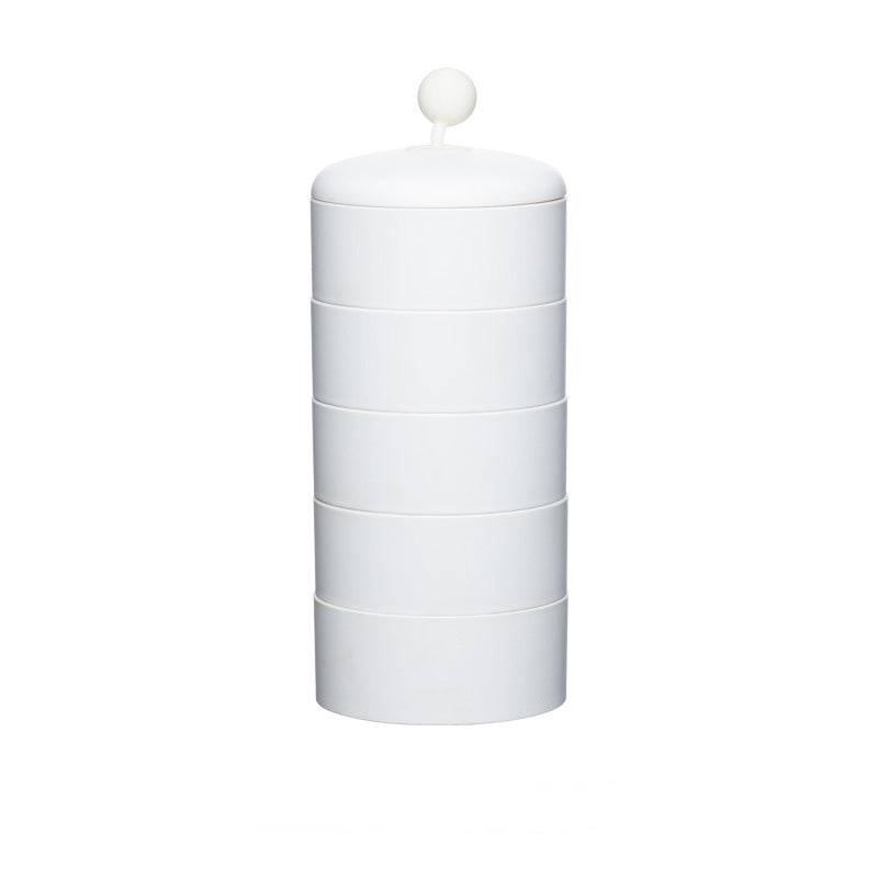 Boîte de rangement pour bijoux, organisateur de maquillage, présentoir pour boucles d’oreilles, bracelets et colliers, grande boîte en plastique à grande capacité avec rotation à 360 degrés
