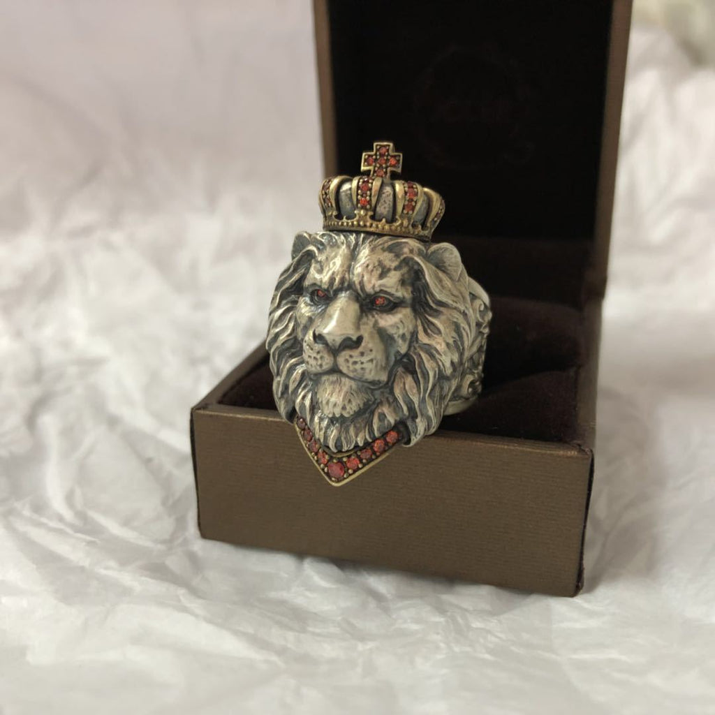 Bague lion vintage