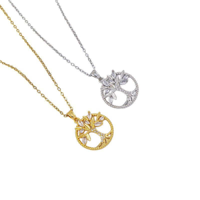 Collier ras-du-cou porte-bonheur en acier titane haut de gamme