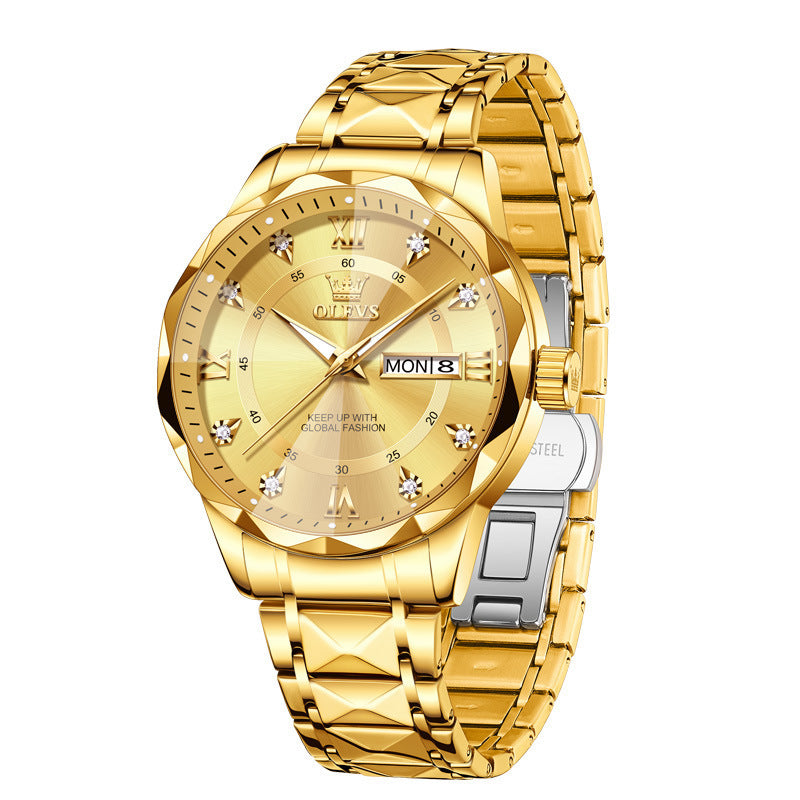 Montre homme OLEVS 2025, nouvelle, lumineuse, étanche et quartz, style business.