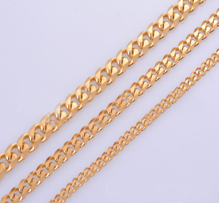 Chaîne en acier inoxydable à maillons à six faces biseautés