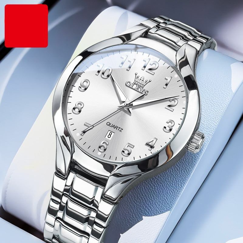 Montre homme tendance, polyvalente, à cadran tridimensionnel et mouvement quartz