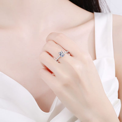 Bague Argent  Moissanite – Éclat Luxe Taille 1 Carat