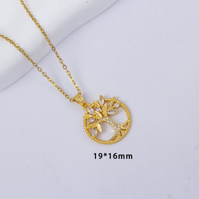 Collier ras-du-cou porte-bonheur en acier titane haut de gamme