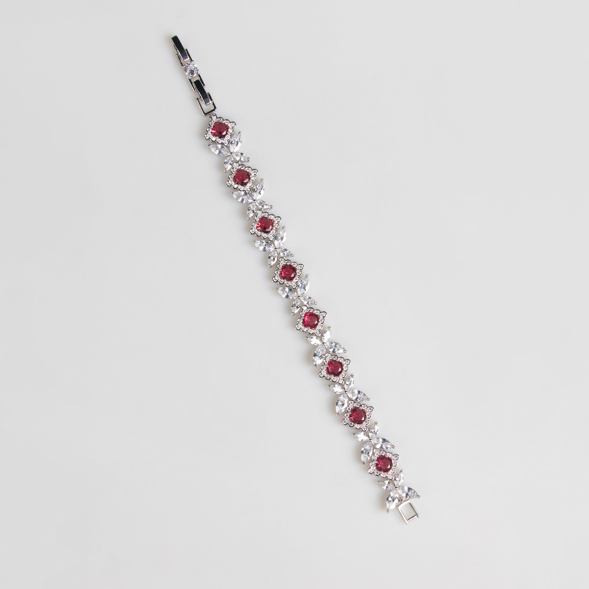 Parure de mariée trois pièces (collier, boucles d’oreilles et bracelet) en zircon, style européen et américain, pour robe de mariage