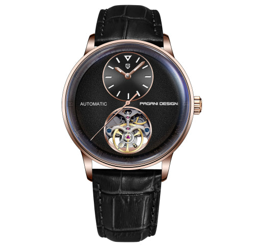 Montre homme tourbillon haut de gamme, mécanique automatique, lumineuse.