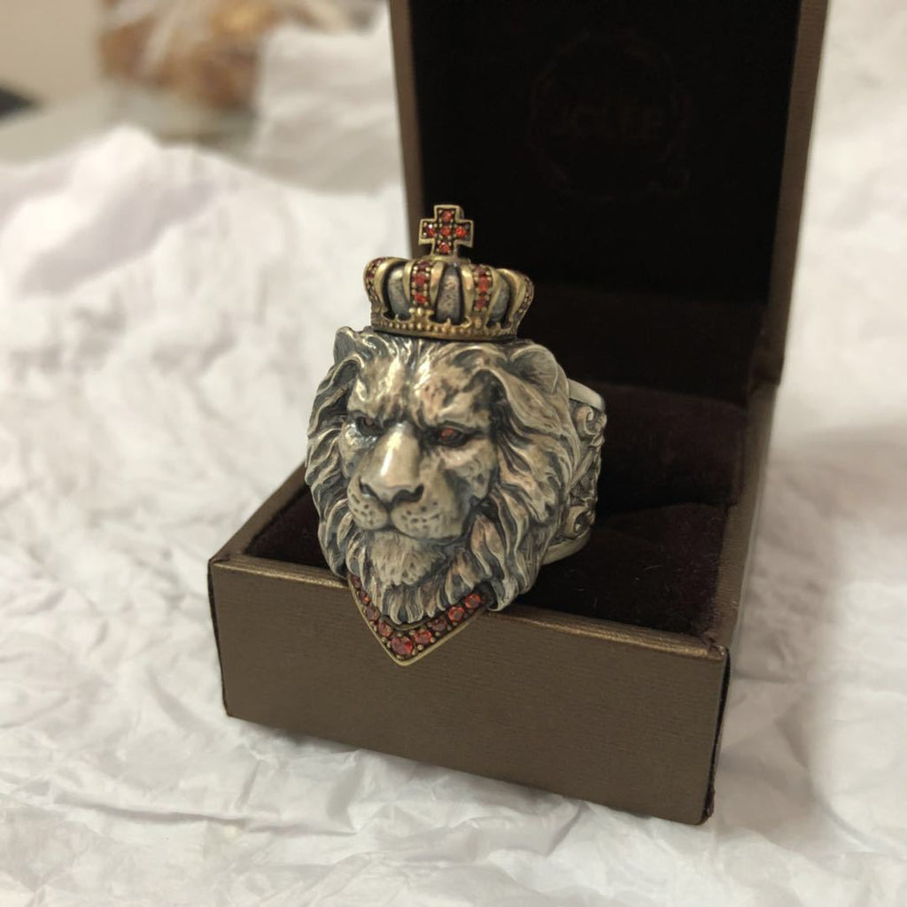 Bague lion vintage