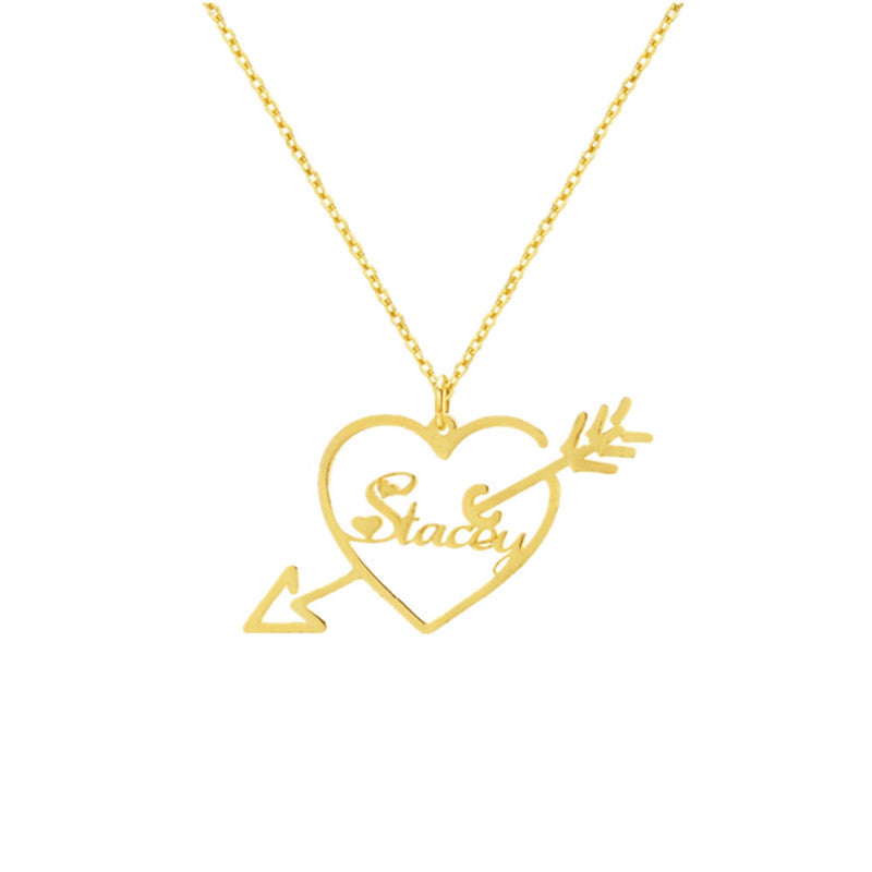 Collier personnalisé avec nom et flèche unique