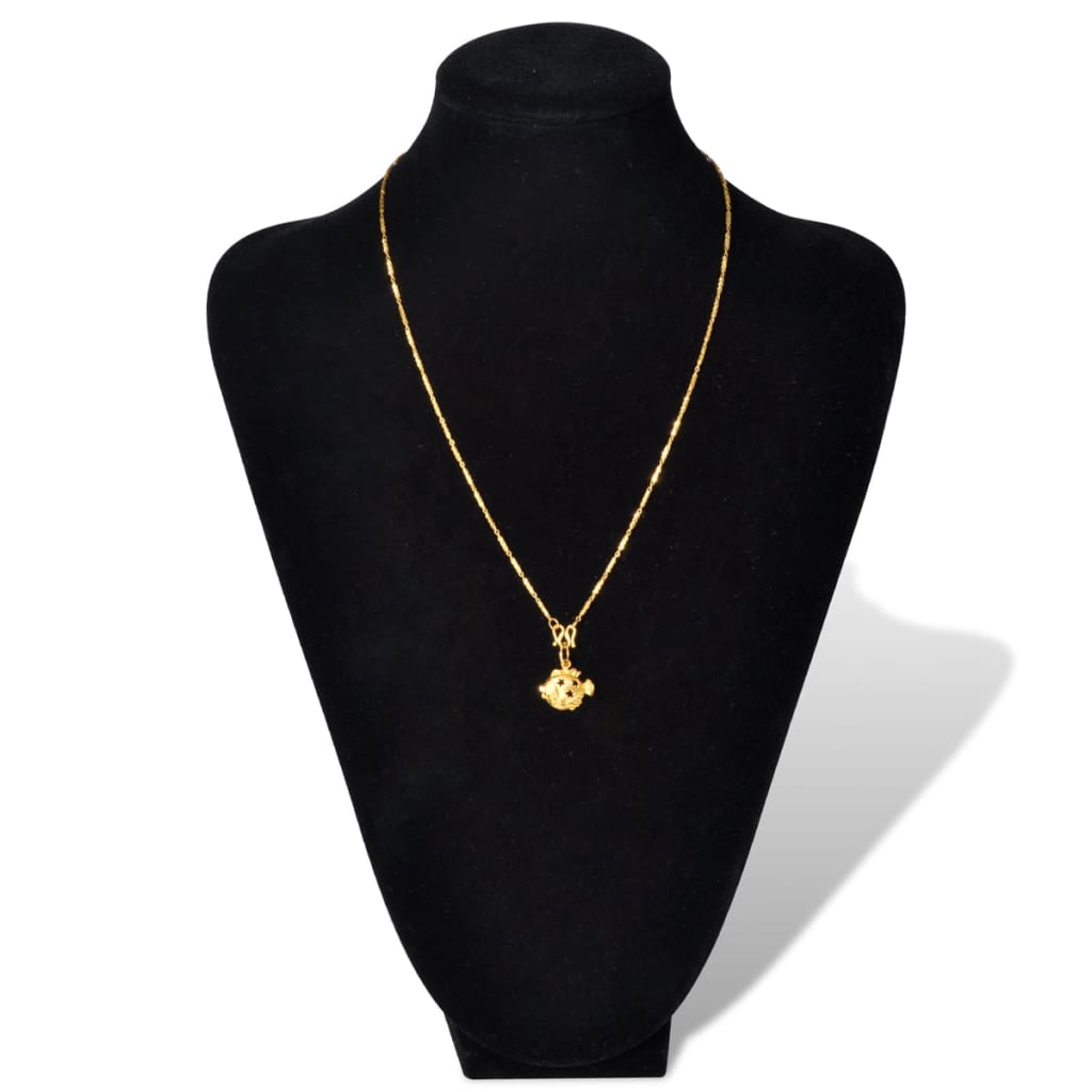 Buste à bijoux en flanelle noire 23 × 11,5 × 30 cm – 2 pièces