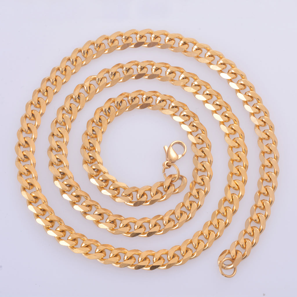 Chaîne en acier inoxydable à maillons à six faces biseautés