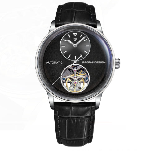 Montre homme tourbillon haut de gamme, mécanique automatique, lumineuse.