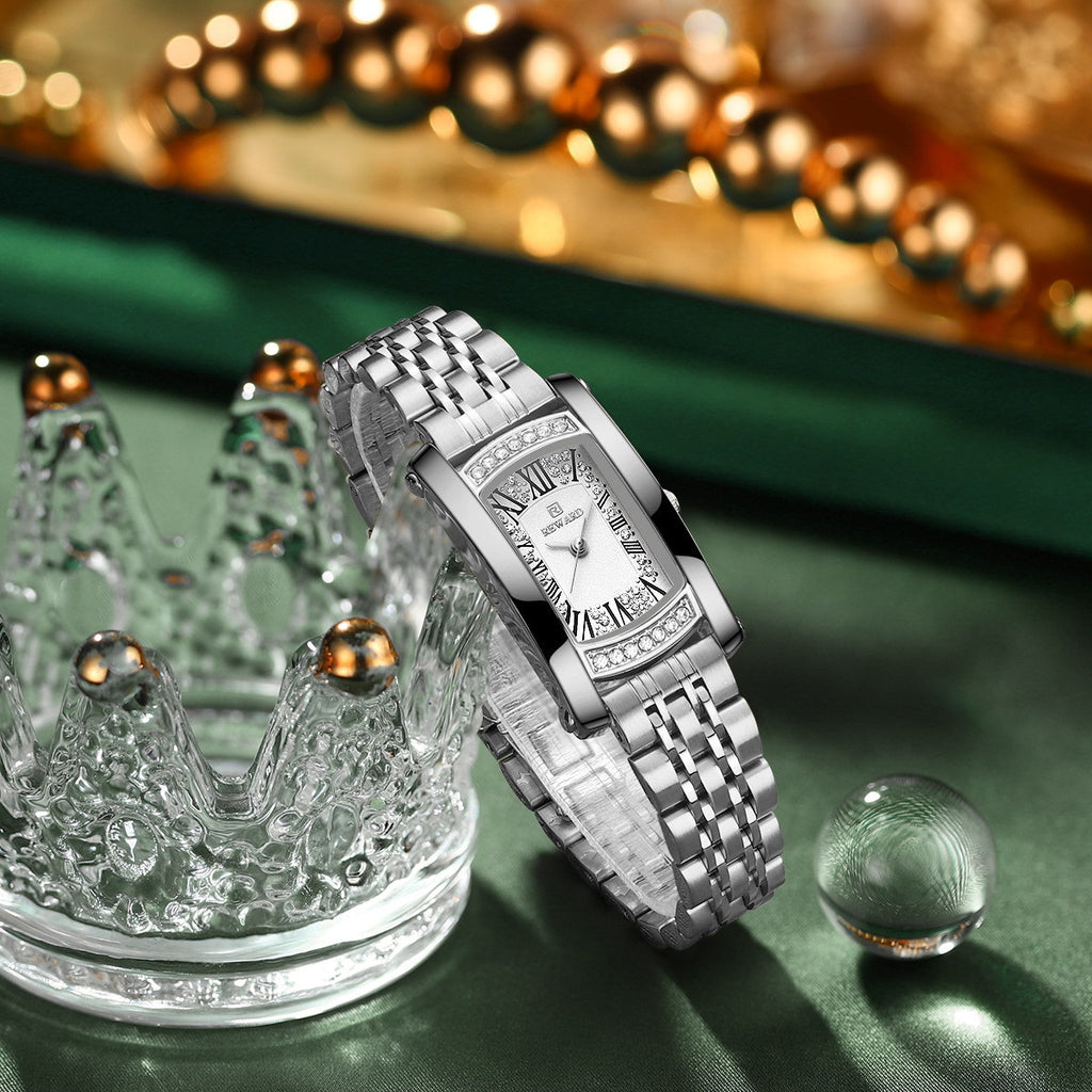 Montre-bracelet femme carrée à quartz, étanche, mode luxe abordable