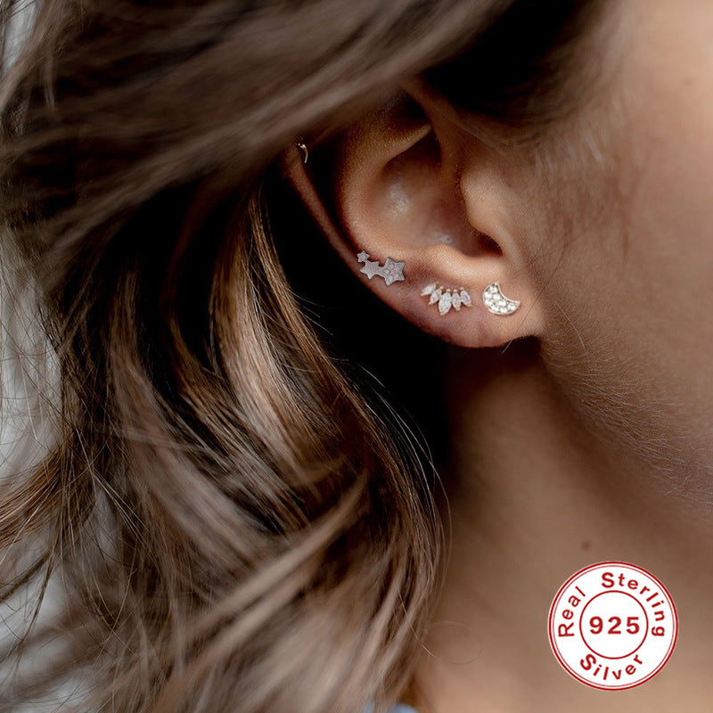 Piercing d’oreille pour femme, mode, avec diamant filetée