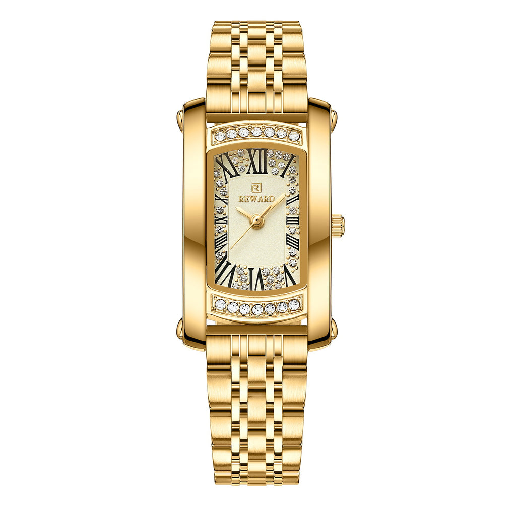 Montre-bracelet femme carrée à quartz, étanche, mode luxe abordable