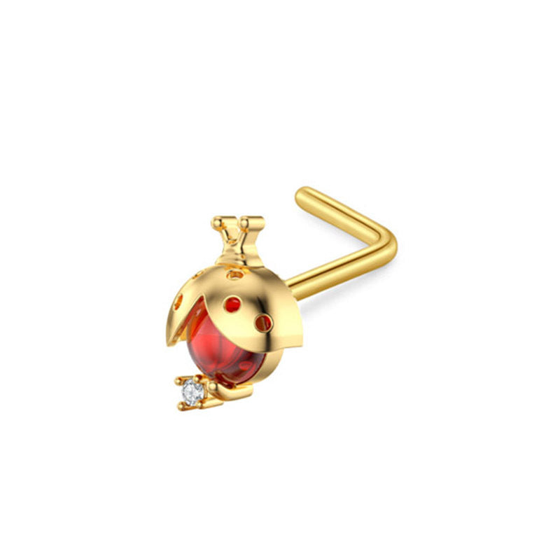 Bijoux de piercing, clous de nez et d’oreille avec zircon.