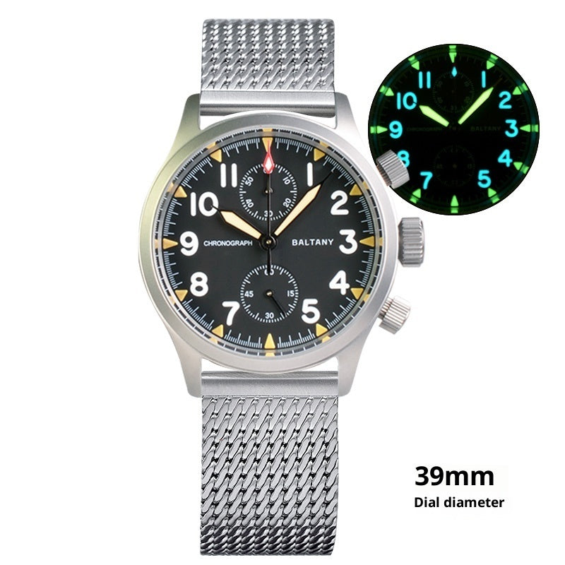 Voici la traduction en français :

Montre Prodigal rétro en acier inoxydable, étanche, lumineuse et multifonctionnelle, à quartz.