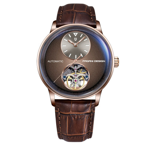 Montre homme tourbillon haut de gamme, mécanique automatique, lumineuse.