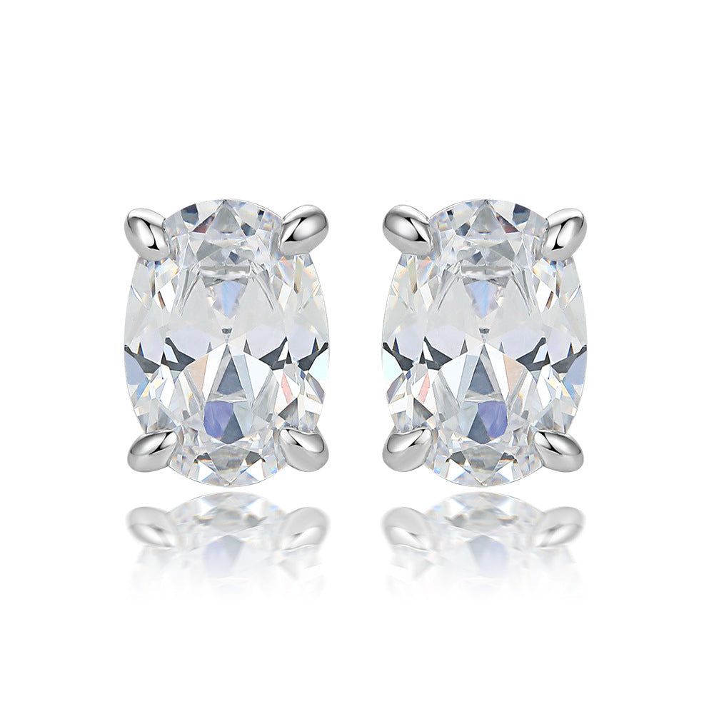 Collier pendentif à pierre ovale et boucles d’oreilles clous pour femme