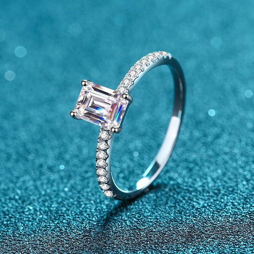 Bague Argent  Moissanite – Éclat Luxe Taille 1 Carat